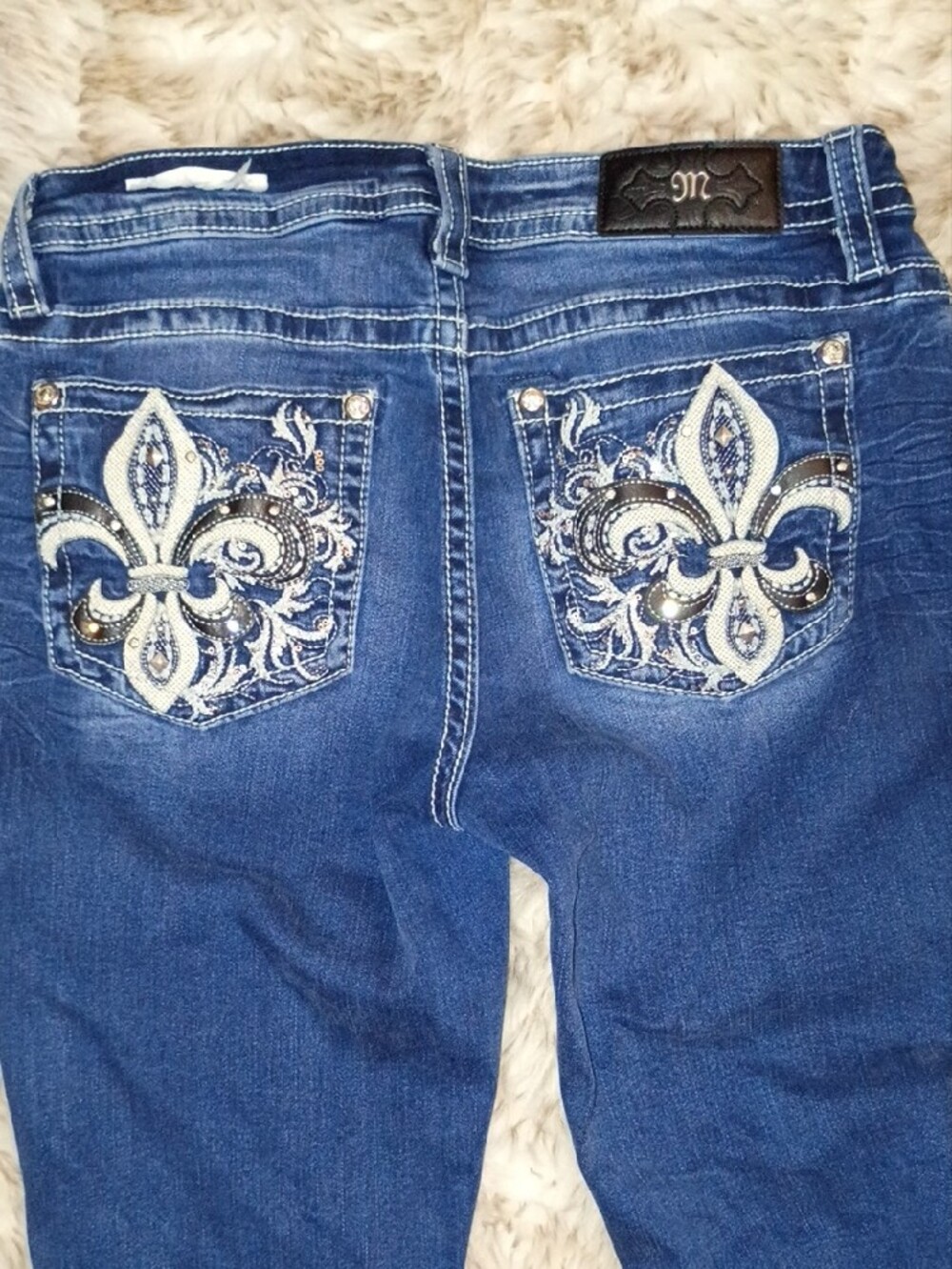 Miss Me 31R Bootcut Jeans in Dark Blue